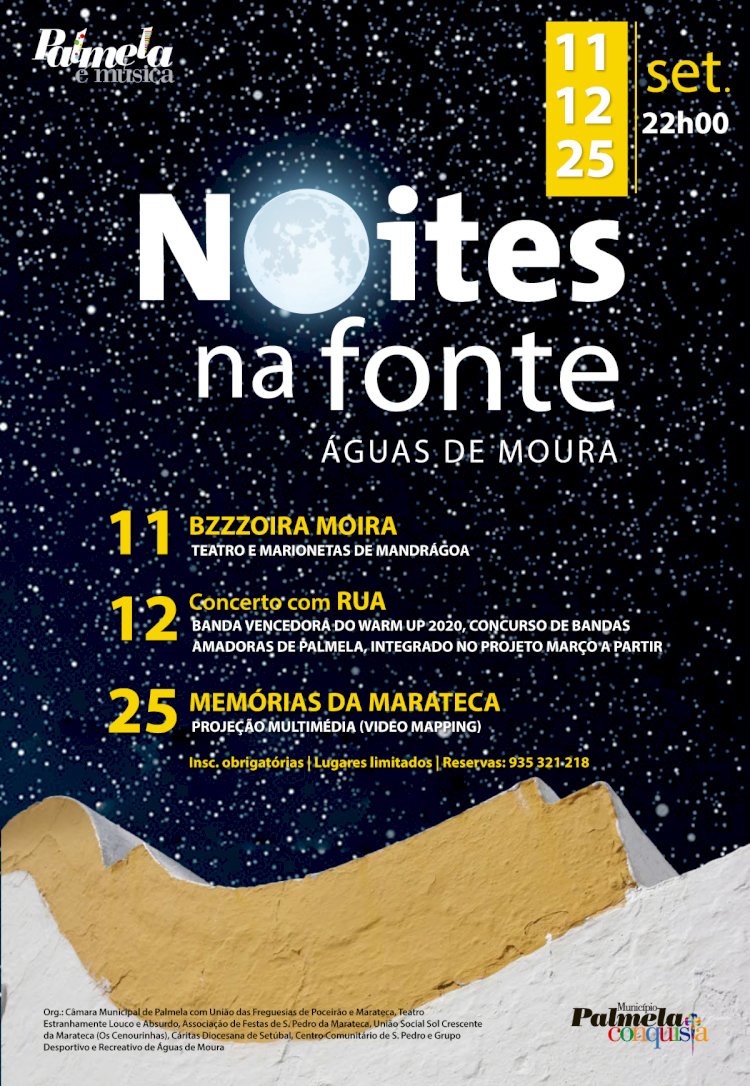 “Noites na Fonte” regressam a Águas de Moura em Setembro