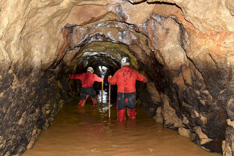 Grupo de espeleólogos percorreu galeria das Minas de Limarinho