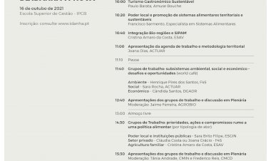 Seminário “Política Alimentar da Bio-Região " em Idanha-a-Nova a 16 de Outubro