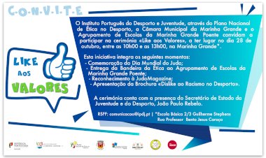 Instituto Português do Desporto e Juventude promove os valores do desporto no Dia Internacional do Judo
