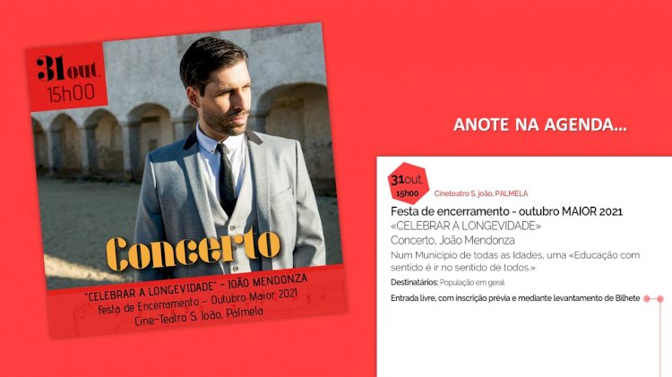 Concerto de João Mendonza encerra “Outubro MAIOR”, em Palmela