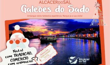 Passeios de galeão mostram iluminação natalícia de Alcácer do Sal