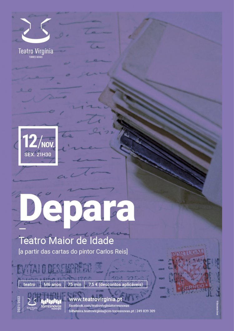 Teatro Maior de Idade do Virgínia estreia Depara, a partir das cartas do pintor Carlos Reis