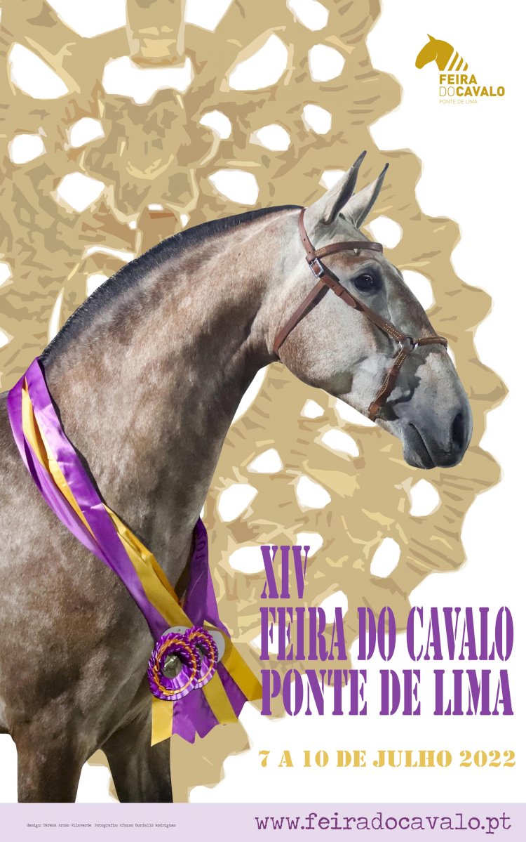 Cartaz da Feira do Cavalo de Ponte de Lima 2022 na Feira Nacional do Cavalo e Feira Internacional do Cavalo Lusitano - Golegã