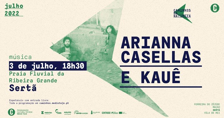 Concerto de Arianna Casellas e Kauê na Praia Fluvial da Ribeira Grande