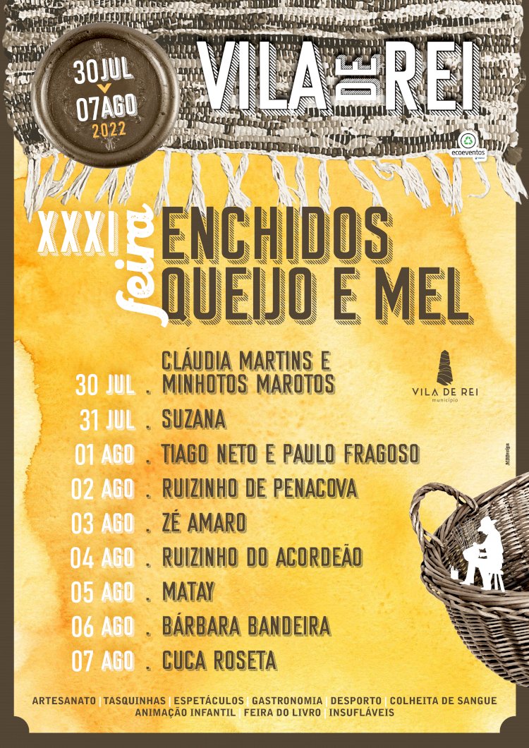 XXXI Feira de Enchidos, Queijo e Mel tem início a 30 de Julho