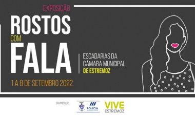 Exposição "Rostos com fala" contra a violência doméstica