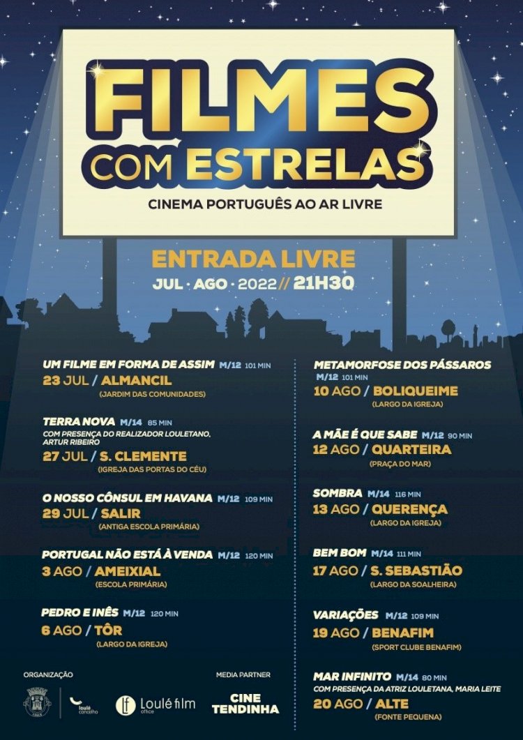 "Filmes com estrelas" animam as noites de verão em Loulé