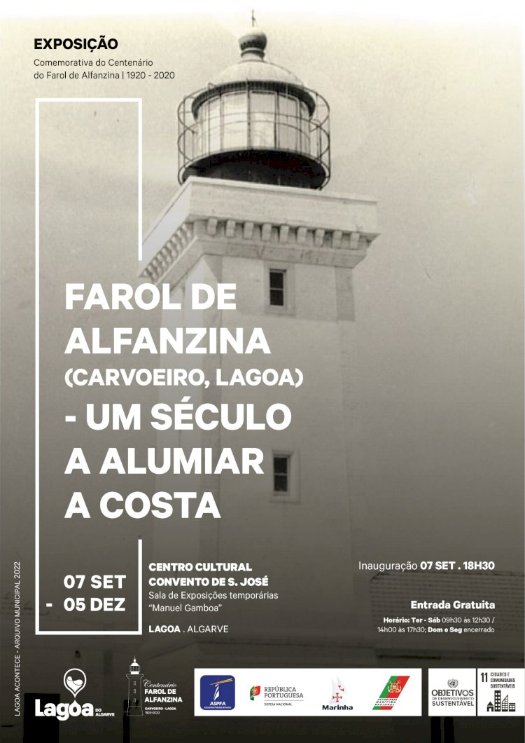 Exposição “Farol de Alfanzina – Um Século a Alumiar a Costa”  em Lagoa