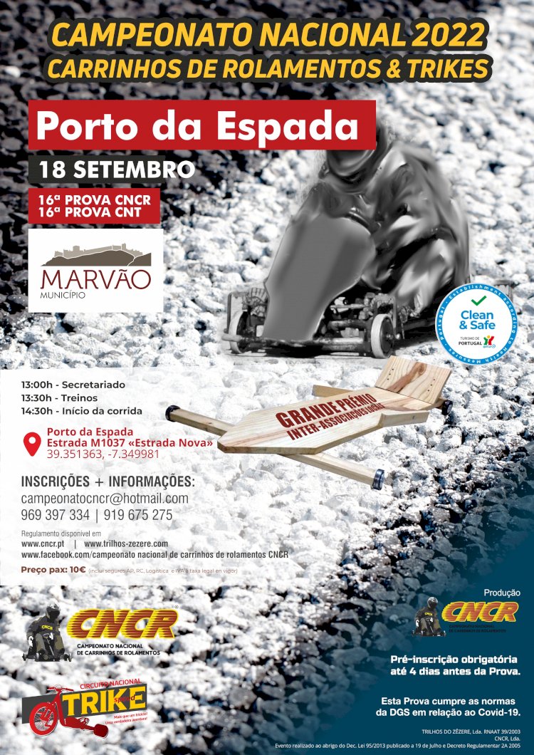 16ª prova dos Campeonatos  Nacionais de Carrinhos de Rolamentos e Trikes