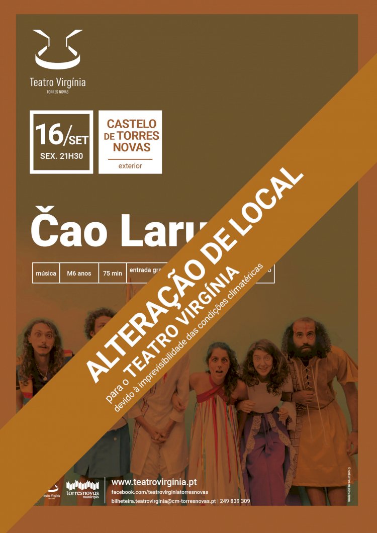 Concerto gratuito de Čao Laru no interior do Teatro Virgínia