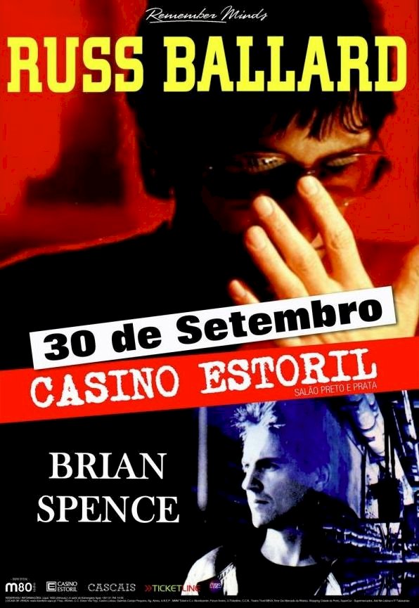 Russ Ballard e Brian Spence em noite de rock no Salão Preto e Prata do Casino Estoril