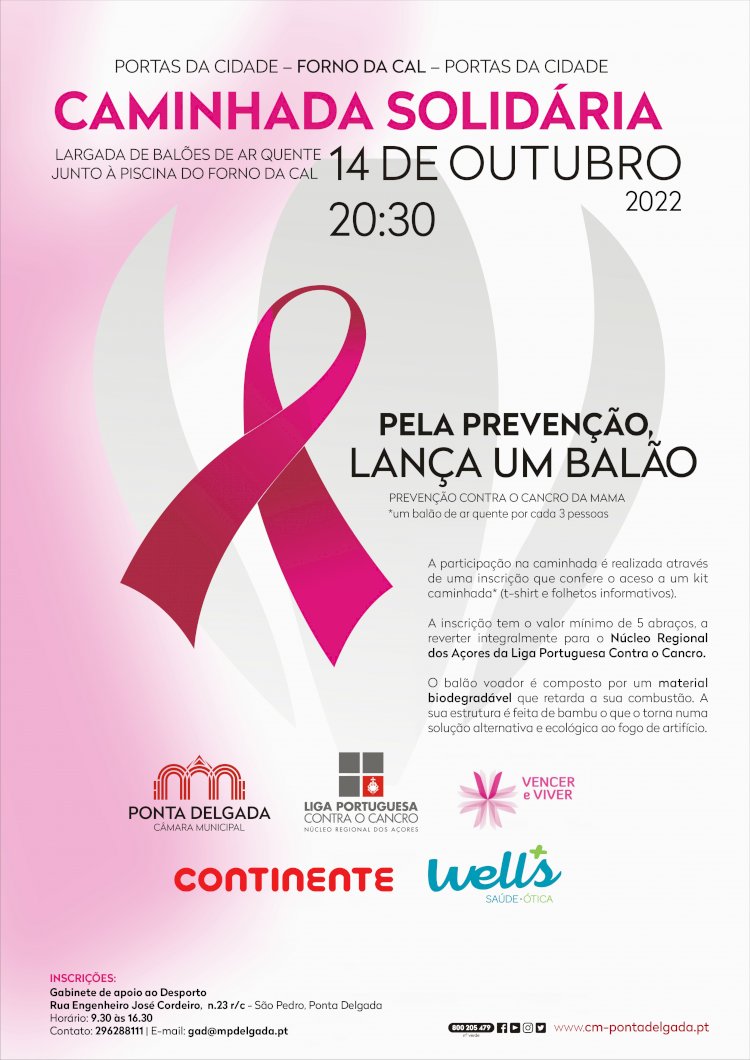 Caminhada Solidária Contra o Cancro 'Pela Prevenção, Lança um balão'