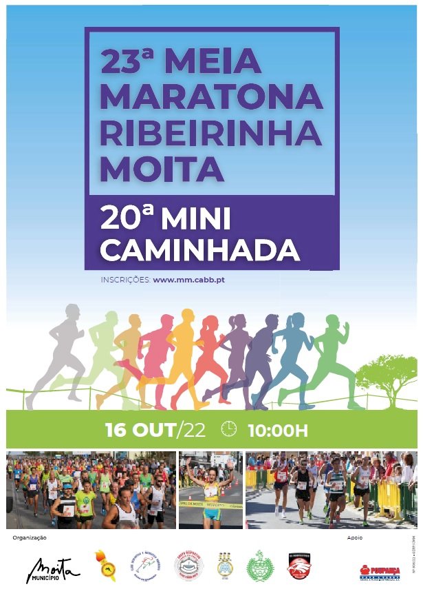 16 de outubro: 23ª Meia Maratona e 20ª Mini/Caminhada Ribeirinha da Moita