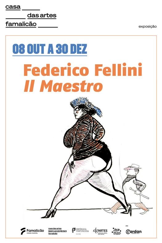 Inauguração de exposição de Federico Fellini