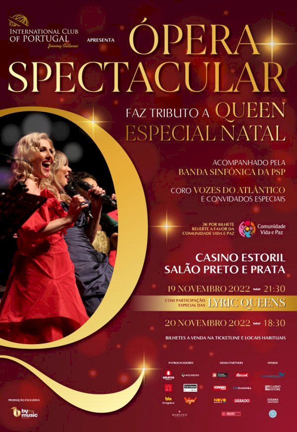 Ópera Spectacular - Tributo a Queen no Salão Preto e Prata do Casino Estoril
