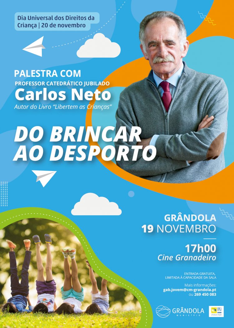 Professor e investigador Carlos Neto dá palestra sobre a importância da brincadeira na infância