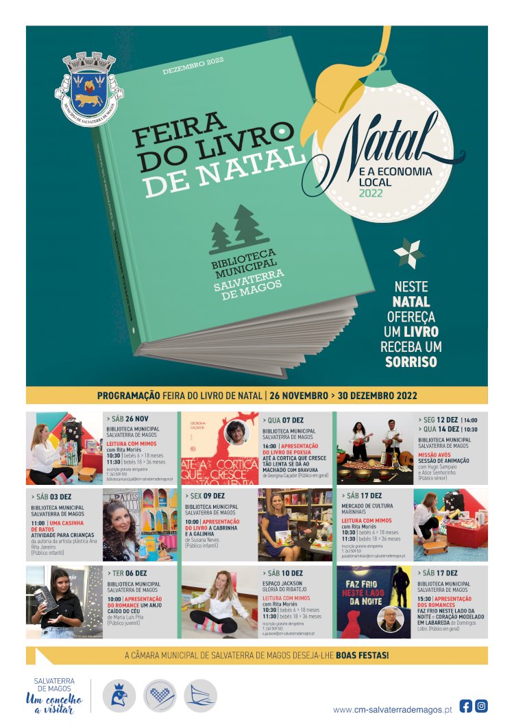 Feira do Livro de Natal de 26 de novembro a 30 de dezembro na Biblioteca Municipal de Salvaterra de Magos