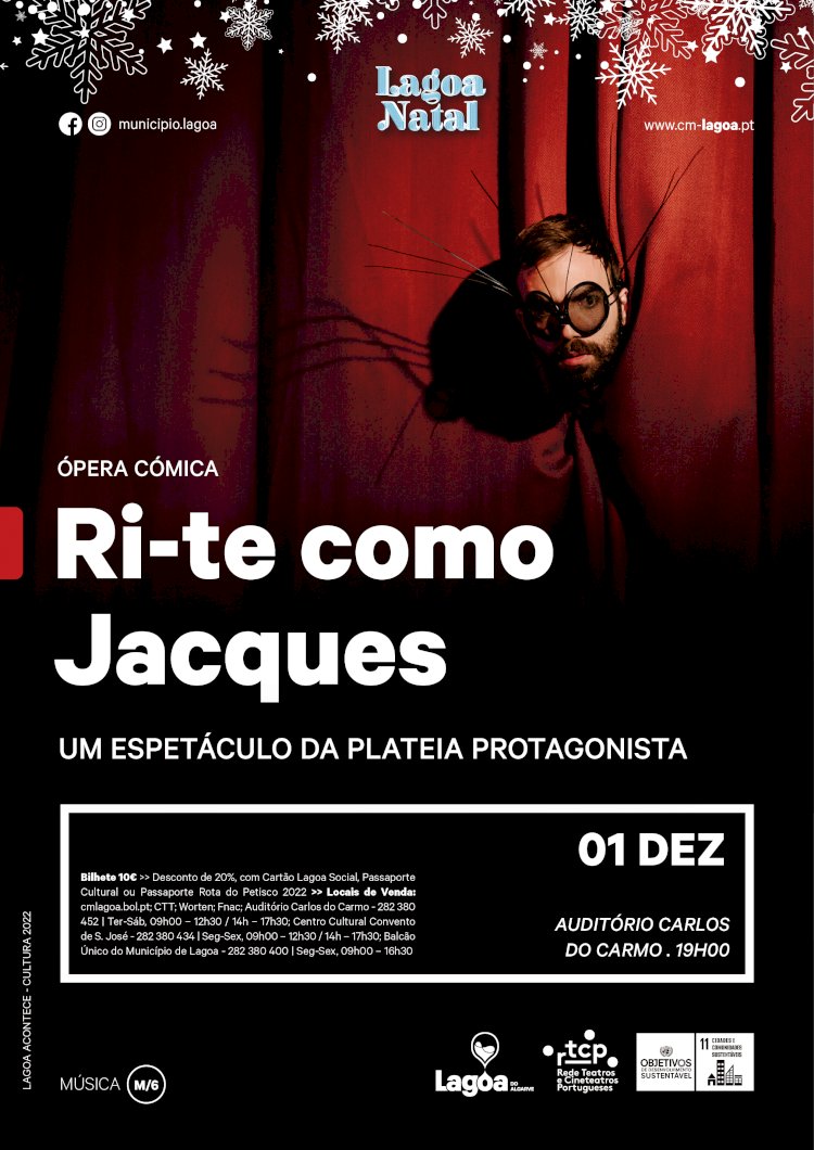 "Ri-te como Jacques” no Auditório Carlos do Carmo em Lagoa