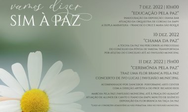 “Vamos dizer sim à paz”