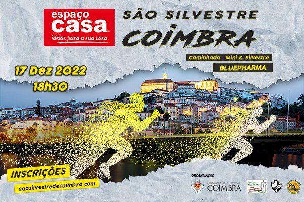 São Silvestre de Coimbra decorre a 17 de dezembro