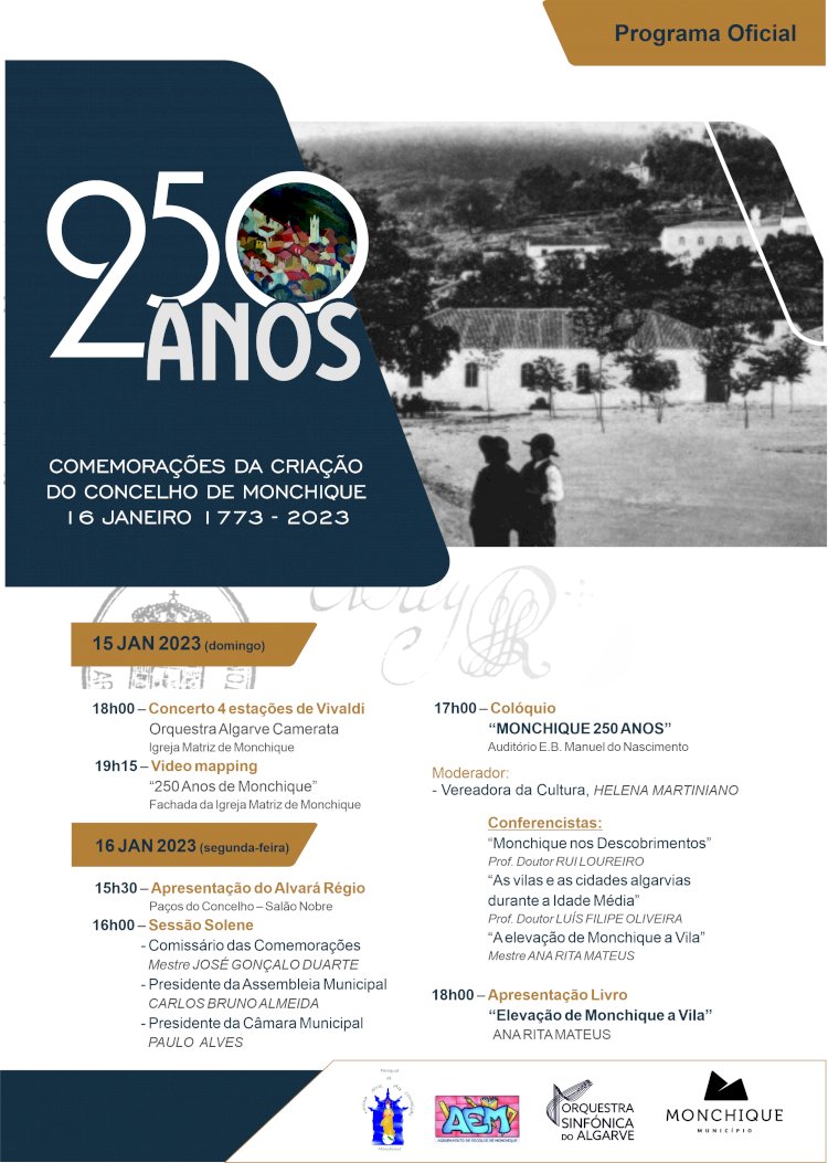 Monchique comemora o seu 250.º aniversário de elevação a concelho