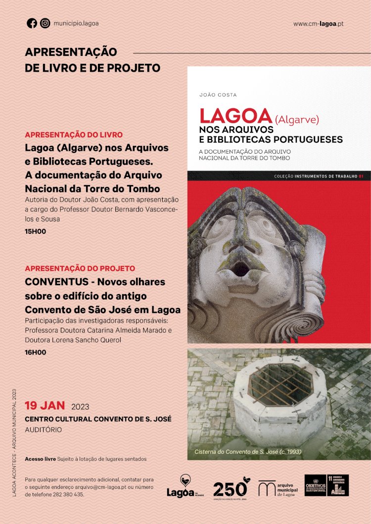 Apresentação do Livro "Lagoa (Algarve) nos Arquivos e Bibliotecas Portugueses. A documentação do Arquivo Nacional da Torre do Tombo"
