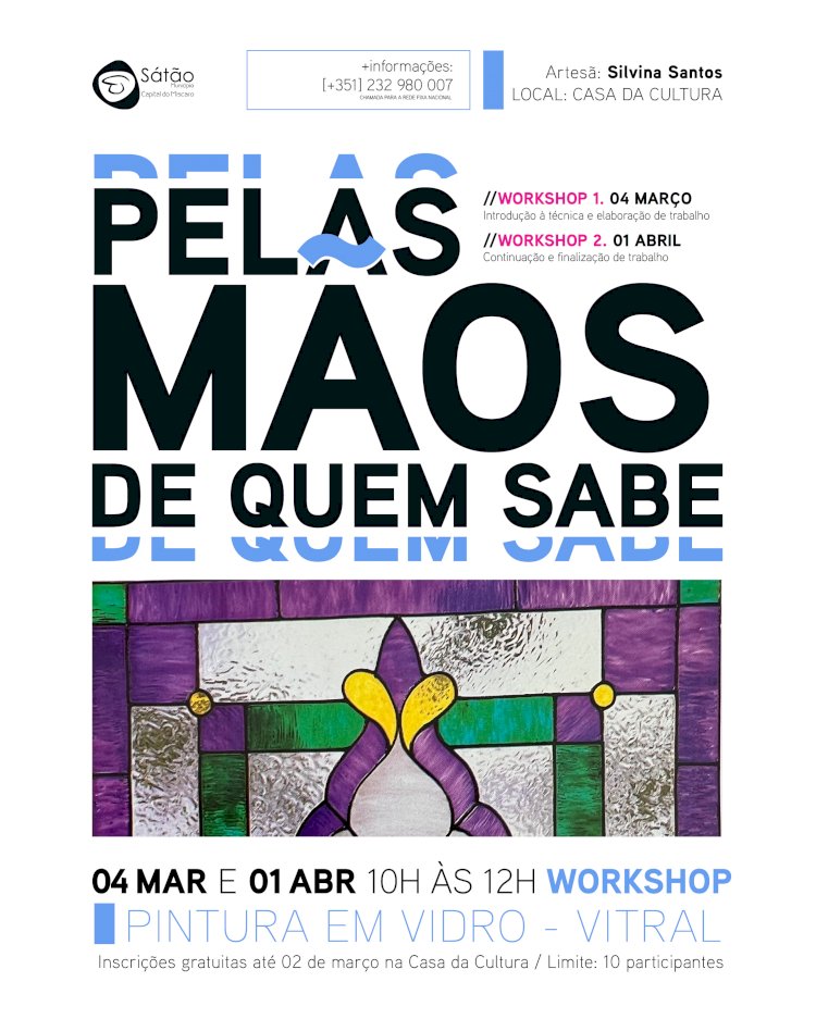 "Pelas mãos de quem sabe" -  Workshop de Pintura em Vidro Vitral