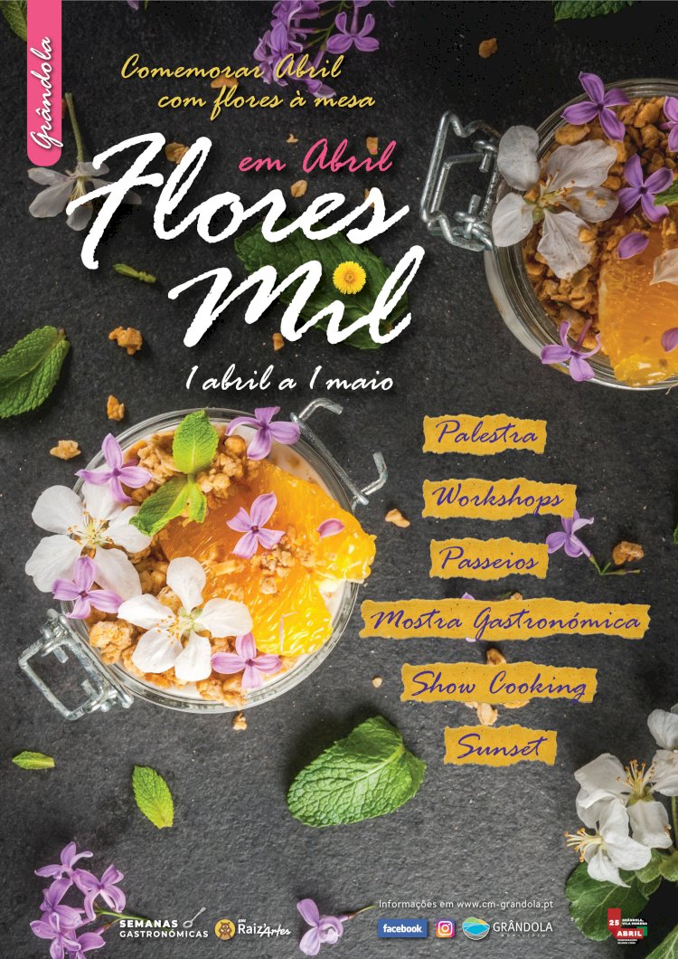 “Em Abril Flores Mil”, Grândola celebra Abril com flores à mesa