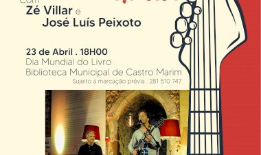 Zé Villar e José Luís Peixoto em Castro Marim no Dia Mundial do Livro