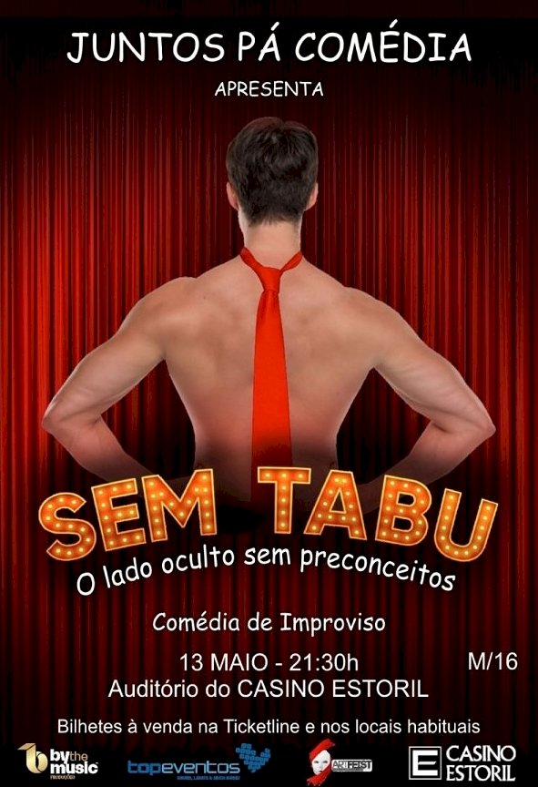 Juntos Pá Comédia apresenta “Sem Tabu” no Auditório do Casino Estoril