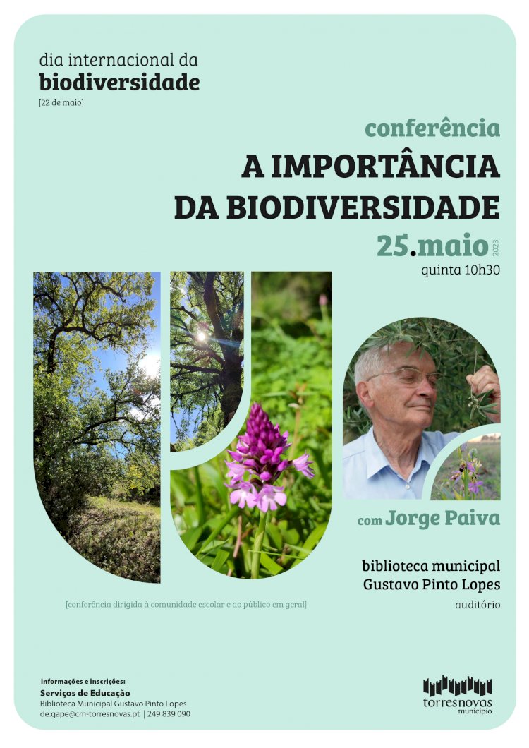 Conferência «A importância da Biodiversidade» na Biblioteca Municipal Gustavo Pinto Lopes
