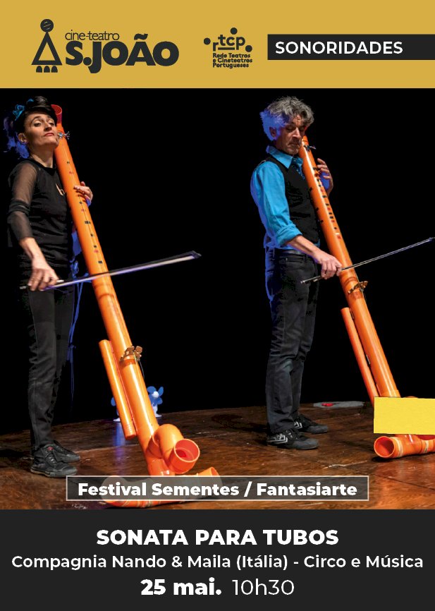 “Sonata para Tubos”: espectáculo internacional de Circo e Música no Cineteatro S. João