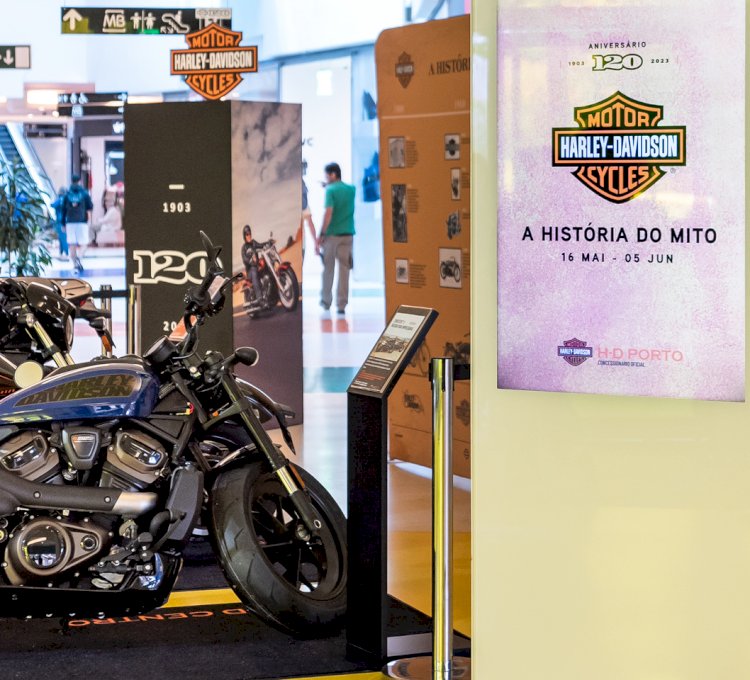 Os 120 anos da história da Harley Davidson em exposição na Maia