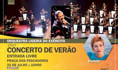 Orquestra ligeira do exército apresenta-se na Praça dos Pescadores com Viviane para um concerto memorável
