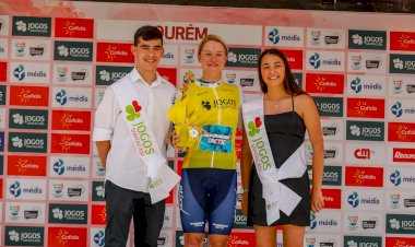 Jogos Santa Casa vestem camisola amarela do ciclismo feminino