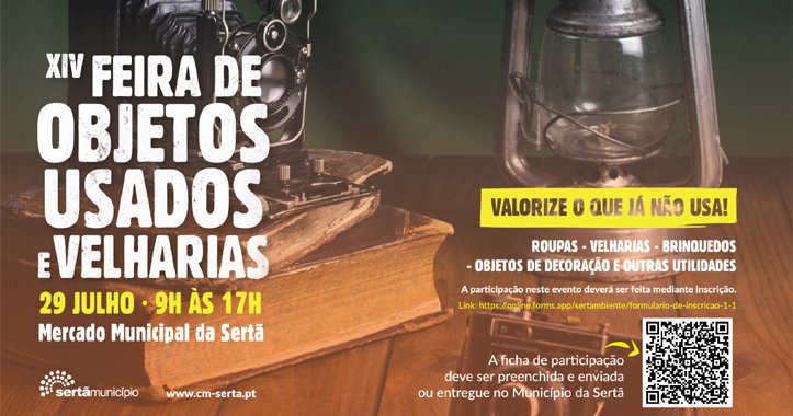 Município da Sertã promove XIV Feira de Objectos Usados e Velharias