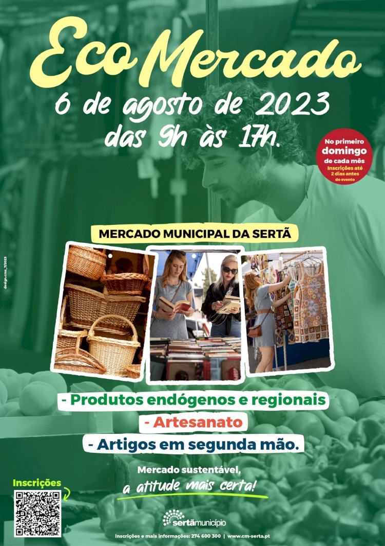 Sertã - Mercado Municipal acolhe Ecomercado a 6 de Agosto