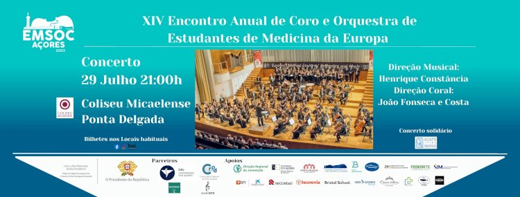 Coliseu Micaelense recebe XVI Encontro anual de Coro e Orquestra de Estudantes de Medicina da Europa