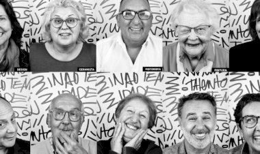 Mural no Bairro alta para combater o Idadismo ocupa fachada do Convento de São Pedro de Alcântara