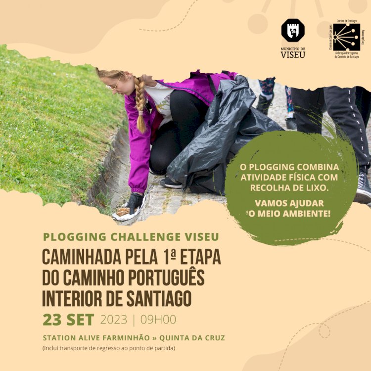 Município de Viseu organiza actividade de plogging pelo Caminho Interior de Santiago