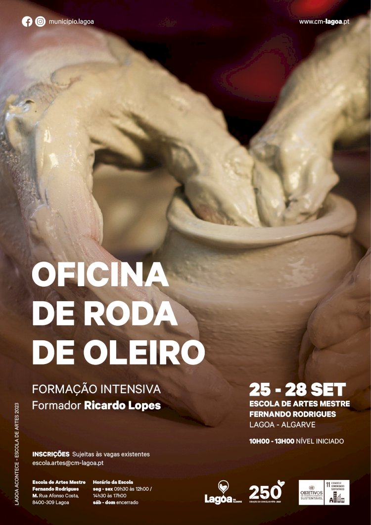 Oficina de Roda de Oleiro | 25 a 28 de Setembro