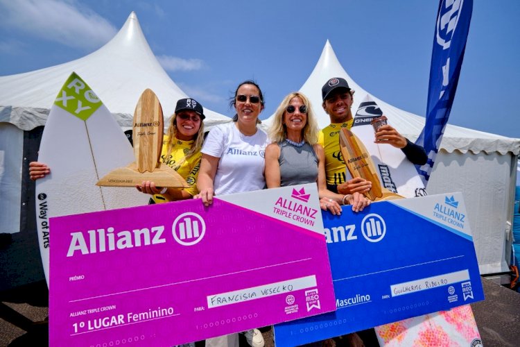 Guilherme Ribeiro e Francisca Veselko venceram o mais prestigiado sub-troféu da 1ª divisão do surf nacional