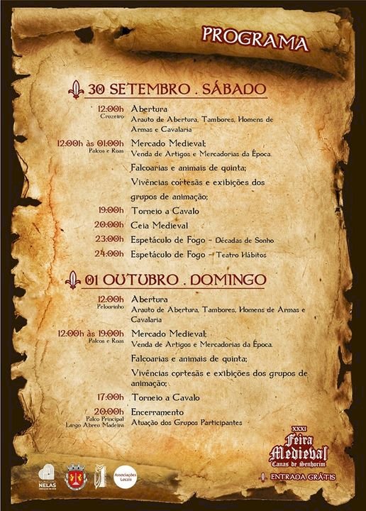Apresentação da XXXI feira medieval de canas de Senhorim, que decorre de 30 de Setembro a 1 de Outubro  de 2023