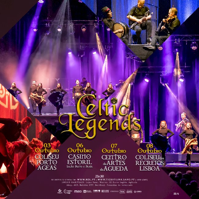 Celtic Legends em cartaz em Águeda, Estoril, Lisboa e Porto
