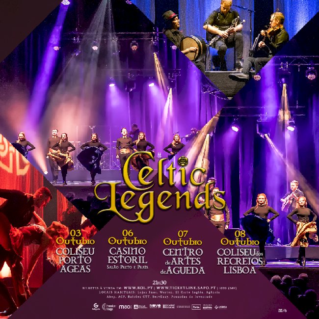 Celtic Legends em cartaz em Águeda, Estoril, Lisboa e Porto