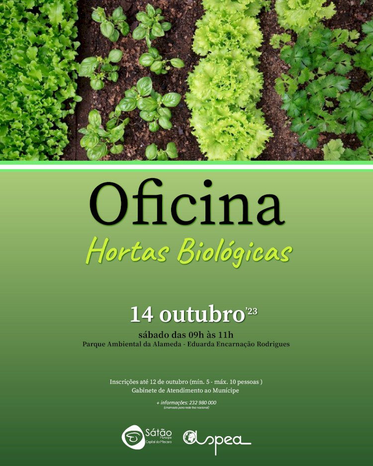 Abertas as inscrições para a Oficina “Hortas Biológicas”