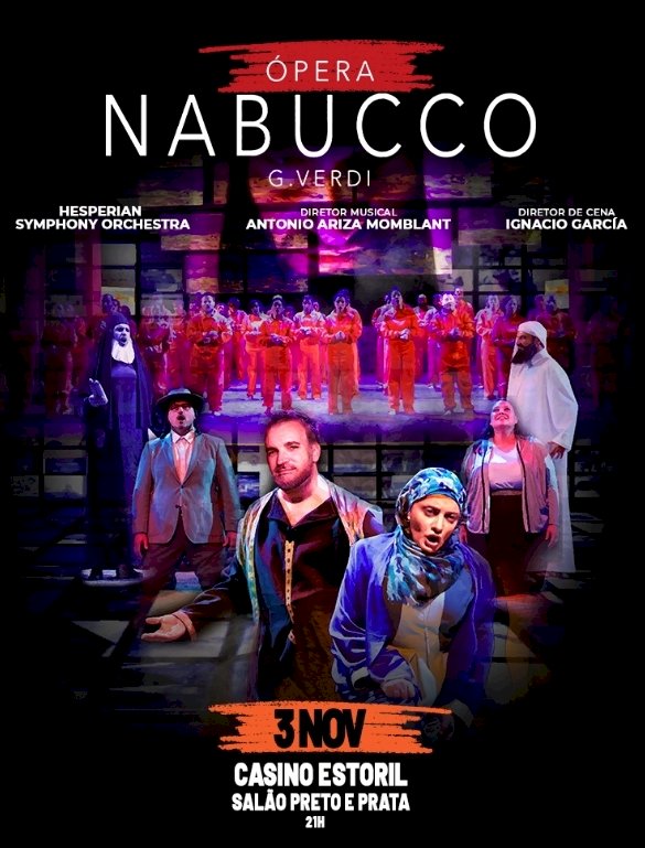 Ópera Nabucco de Giuseppe Verdi no Salão Preto e Prata do Casino Estoril