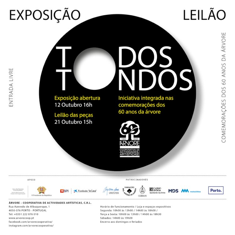 Exposição “Todos Tondos” Na Árvore Iniciativa Integrada nas Comemorações dos 60 Anos da Cooperativa 12 a 21 de Outubro