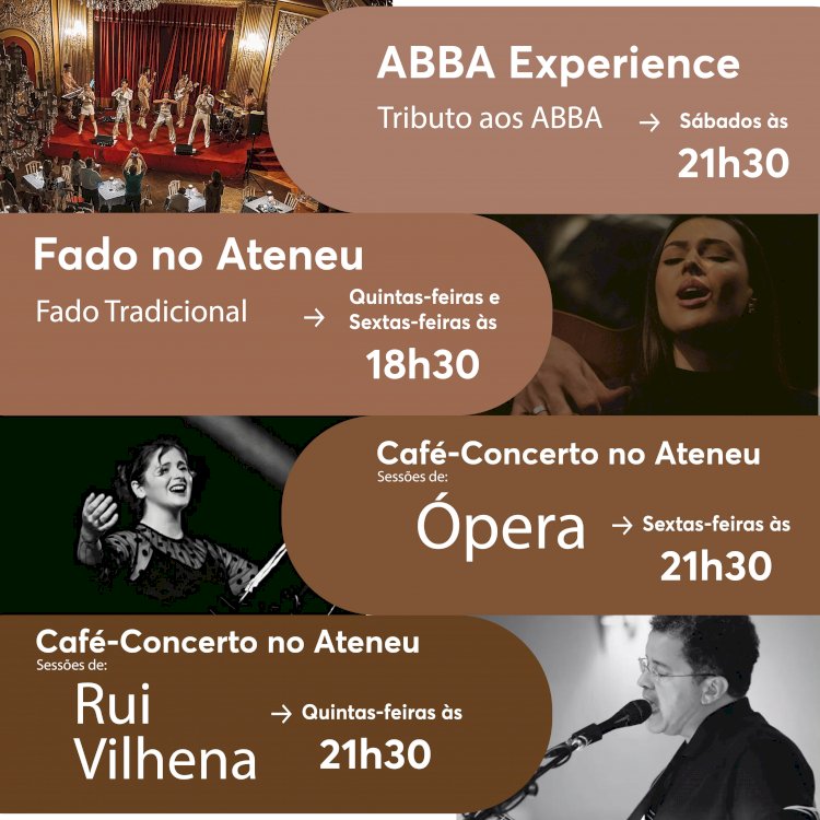 ABBA Experience | Fado no Ateneu | Café-concerto